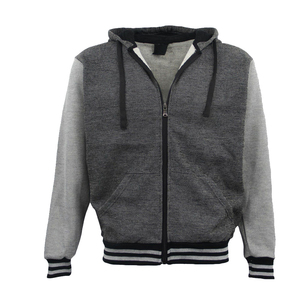 Sudadera con Capucha y Cremallera para Hombre, Corte Regular, Color Sólido, Estilo Casual para Otoño, Diseño con Bolsillos, Gris - Product Image 3