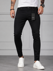 Webson <b>Men's</b> Slim Fit Stonewashed Blue Denim <b>Jeans</b> Mid Waist Elegant Style Winter Autumn Wear Wholesale Rate <b>Cheap</b> Price OEM - Product Image 2