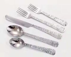 Luxury Handmade Metal Spoon And Fork Set Cutlery Set High Quality Stainless <b>Flatware</b> Design For Catering Service Hotel Buffet - Product Image 3
