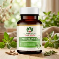 Comprimés d'Ashwagandha 100% Pure, Meilleures Ventes, Améliorent l'Immunité, 60 Comprimés, Complément Ayurvédique Maharshi pour le Bien-être Quotidien