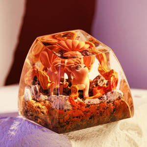 Keycaps Artisanat Forêt Mystique, Keycaps Artisanat Personnalisé, Keycaps Anime Mignons, Keycaps Verts, Ensemble de Keycaps, Keycaps en Bois - Product Image 1