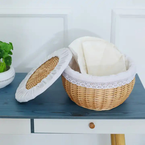 Cesta de almacenamiento de mimbre de ratán de alta calidad hecha a mano-Producción en fábrica para uso doméstico y regalos - Product Image 3