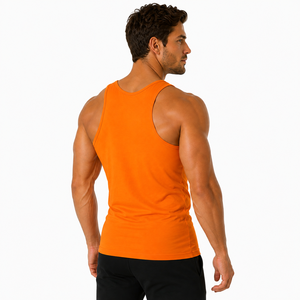 Camiseta de Gimnasio Personalizada para Hombre, Cuello Redondo, Sin Mangas, Camiseta de Culturismo, Color Sólido en Tonos Oscuros, Chaleco Deportivo, Camiseta Deportiva Personalizada - Product Image 4