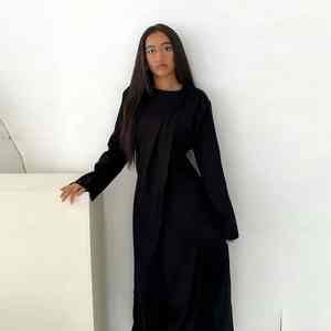 Abaya Moderna con Corte de Mariposa para Mujeres Musulmanas, Elegante, Estilo Dubai, Vestido Islámico Modesto, Ligero y Transpirable - Product Image 3
