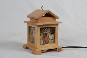 Boîte de rangement pour clés en bois avec 8 crochets, organisateur en forme de maison pour la maison, le bureau, la chambre à coucher, le salon - Product Image 1