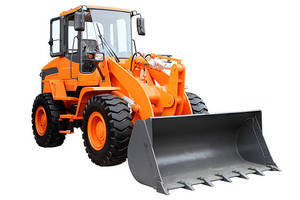 Mini Cargadora de Ruedas Amarilla con Motor Diésel 4x4, Neumáticos Todoterreno, Máquina de Construcción - Product Image 5