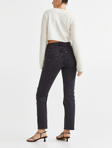 Jeans en denim amples pour femmes, évasés, déchirés, délavés, tendance, nouveaux, décontractés - Product Image 2