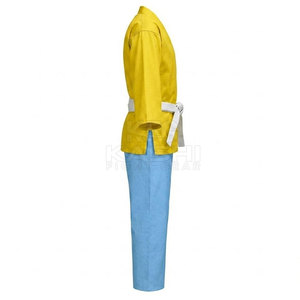 Kimono d'arts martiaux 100 % coton, doux, respirant, séchage rapide, léger, unisexe, pour entraînements quotidiens de karaté avec logo frontal - Product Image 4