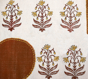 Alfombra Artesanal Kantha NYKO MART KN-09C de 2x3 pies, Hecha a Mano, de Algodón, Estilo Bohemio Floral, Antideslizante, Ecológica, de Pelo Corto - Product Image 5