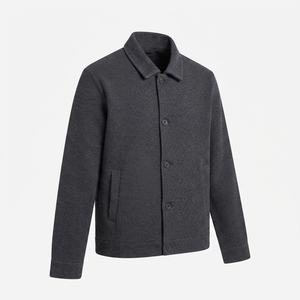 Chaqueta Cortavientos Varsity para Hombre, con Capucha, Forro de Lona y Felpa, Chaqueta Casual de Invierno, Color Sólido, Personalizable, Venta al Por Mayor, OEM - Product Image 6