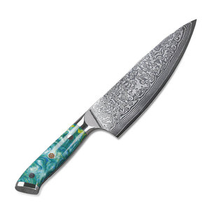 Damascus Steel Professional Kitchen <b>Knife</b> for Meat Vegetables Fruits <b>Bread</b> and General Cooking Damascus Steel Chef <b>Knife</b> - Product Image 1