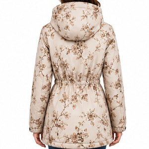 Women's Hooded Waterproof <b>Winter</b> <b>Coat</b> featuring <b>Thick</b> Quilted Padding, Functional Storage Pockets and Elegant Fashion Appeal - Product Image 2