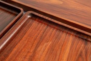 Walnut Wood <b>Trays</b> Stackable Modular Design <b>Catch</b> <b>All</b> Valet <b>Tray</b> Organizer Handmade Commercial Grade Catering Portable - Product Image 3