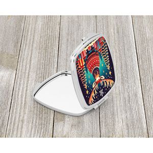Moose Christmas Miroir de maquillage de voyage compact Miroir décoratif de poche pliable pour femmes et filles Cadeau - Product Image 2