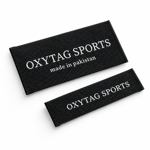Étiquette tissée sportive Oxytag, étiquette rectangulaire brodée en tissu, fabriquée au Pakistan, étiquettes tissées personnalisées, prix de gros, OEM - Product Image 3