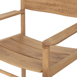 Chaise de salle à manger scandinave moderne en bois imperméable avec accoudoirs et dossier – Design stable pour mobilier de salle à manger domestique - Product Image 6