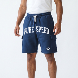 Pantalones Cortos Deportivos Cargo para Hombre al por Mayor, con Logotipo Personalizado, Pantalones Cortos de Felpa Premium para Gimnasio y Entrenamiento - Product Image 1