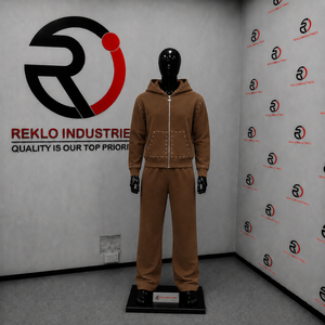 Conjunto Deportivo para Hombre con Capucha, Sudadera con Cierre Completo y Tachuelas, Pantalones a Juego, Diseño de Color Sólido, Estilo Casual para Otoño, Premium - Product Image 3