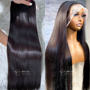 Extensions de cheveux Remy lisses comme des miroirs de qualité supérieure, 100 % cheveux vietnamiens bruts purs, perruques Lace Front, double trame de cheveux faite à la machine - Product Image 2