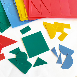 248 pièces de jouets éducatifs en plastique plat de forme géométrique pour l'apprentissage - Product Image 3