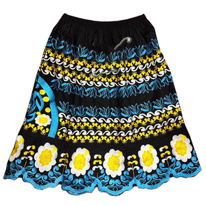 Faldas Cruzadas Florales de Satén Polinesio, Transpirables, Bordadas, Personalizadas para Mujer, Ropa de Alta Calidad de las Islas del Pacífico, Moda Micronésica - Product Image 2