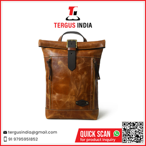 Stylish Handmade <b>Leather</b> <b>Backpack</b> for <b>Men</b> and Women Everyday Use Available At Reasonable Price - Product Image 6