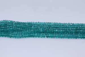 Cuentas de Rondelle facetadas de apatita de cielo Natural AAA, 6mm, 13 pulgadas, hebra de piedras preciosas naturales para la fabricación de joyas - Product Image 4