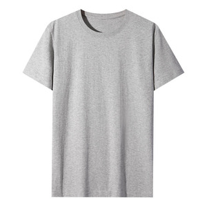T-shirt à manches courtes pour homme, col rond, couleur unie, coupe classique, tricoté, décontracté, violet - Product Image 5