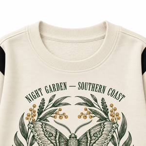 เสื้อสเวตเชิ้ตคอกลมสีครีมสำหรับผู้หญิงพิมพ์ลายดอกไม้ผีเสื้อทรงปกติสวมใส่สบายๆในฤดูใบไม้ร่วง - Product Image 5