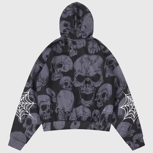 Sudadera con Capucha Extra Grande Personalizada para Hombre, Diseño de Estrella de Cinco Puntas y Araña, Estilo Casual, Manga Larga, Hombros Caídos, 100% Algodón, Venta al Por Mayor - Product Image 2