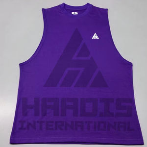 Camiseta sin mangas de algodón de alta calidad para hombre, para gimnasio, fitness, tallas grandes, OEM, de verano. - Product Image 1