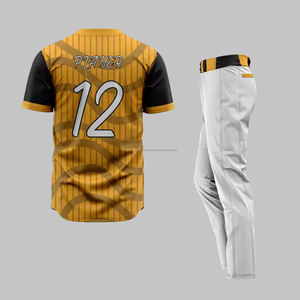 Uniforme de baseball imprimé logo personnalisé professionnel respirant prix d'usine de grande taille - Product Image 3