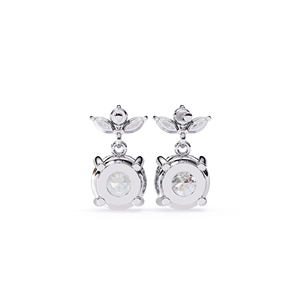 REYES Elegant Design Round Cut 2.5 Carat Moissanite Screw Back Drop Earring 925 <b>Sterling</b> <b>Silver</b> Wedding Party Jewelry For Women - Product Image 5