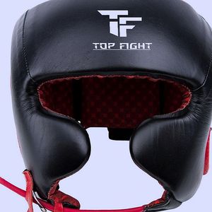 อุปกรณ์ป้องกันศีรษะสำหรับชกมวยสีเหลือง ยี่ห้อ Top Fight รุ่น PU แบบผูกเชือก ระบายอากาศได้ดี เหมาะสำหรับการฝึกซ้อมและการต่อสู้ สำหรับผู้ใหญ่ ฝึกศิลปะการต่อสู้ - Product Image 5