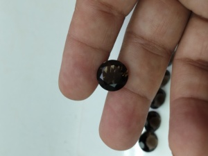 Cuarzo Ahumado Natural de 12 mm, Corte Brillante Redondo, Gema Suelta de la Mejor Calidad para la Fabricación de Joyas - Product Image 1