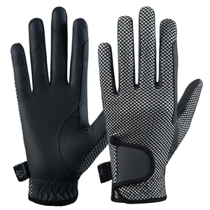 Unisex Comfortable <b>Equestrian</b> Sports Gloves High Quality Leather Horse Riding Gloves Lightweight Non-Slip Full Finger Customized - Product Image 5