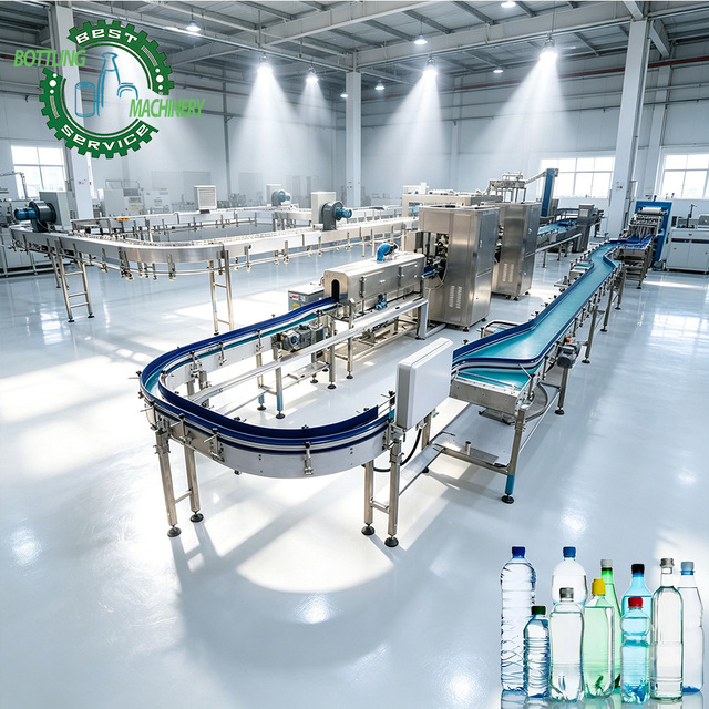 CGF24-24-8 Water Production Line 10000BPH 0-2L PET Full Automatic RO Water Treatment OPP Labeling High Speed Stable Space Saving