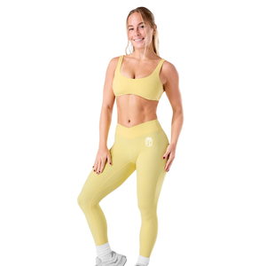 Leggings de yoga taille mi-haute pour femme, effet ventre plat, extensibles, pour la gym et l'entraînement, doux, sculptants, couleur canari, vêtements de sport, ajustement confortable de qualité supérieure - Product Image 3