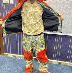 ออกแบบเสื้อโค้ทลายพรางสำหรับล่าสัตว์ เดินป่า ตั้งแคมป์ กิจกรรมกลางแจ้ง ผ้าแคนวาสกันน้ำ ระบายอากาศได้ดี ออกแบบเองได้ - Product Image 5