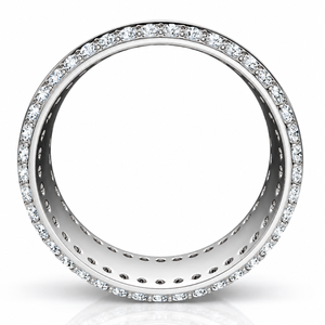 Anillo Vintage de Doble Hilera con Diamantes Cultivados en Laboratorio, Ancho, en Oro de 10K, 14K, 18K, Plata 925, 935, para Boda, Compromiso, Regalo, Joyería Fina - Product Image 4