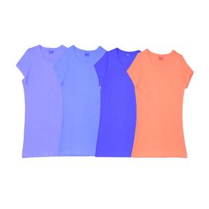 ผู้หญิง T ShirtsCustomized โลโก้พิมพ์เสื้อเปล่าขายส่ง160gsm เส้นด้ายฝ้าย100% ย้อมเสื้อยืดผู้หญิงธรรมดา - Product Image 1