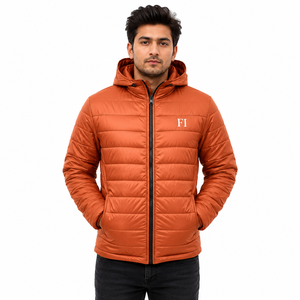 Custom Men's Insulated Casual Zip Up Men's Jackets Puffer Coat Hooded Padded Jacket <b>Winter</b> Lightweight <b>Quilted</b> Outerwear OEM - Product Image 1