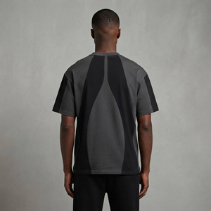 Camiseta Oversize de Algodón Puro de 180 Gramos, Estilo Hip Hop, Corte Cuadrado, Dos Tonos, con Logotipo Personalizado para Hombre, ¡Oferta! - Product Image 3