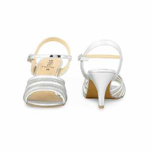 <b>Silver</b> Fancy <b>Heeled</b> <b>Sandals</b> FN6093 Model - Product Image 2