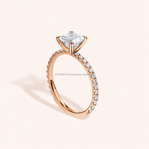 Anillo de compromiso de moissanita de moda con un brillo deslumbrante, directo de fábrica, para propuesta de matrimonio y uso diario, en venta. - Product Image 6