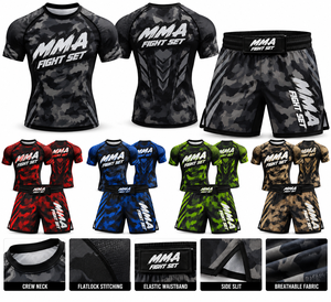 Conjuntos Deportivos de Entrenamiento para Hombre al Por Mayor, Ropa Deportiva de Compresión para Gimnasio, Fitness, Jogging, MMA, Rash Guard - Product Image 1