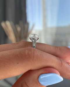 Anillo de Compromiso Solitario con Diamante de Corte Ovalado de Moissanita para Mujer, Plata 925 Original, Joyería Fina para Cumpleaños, Regalo Encantador para Ocasiones Especiales - Product Image 4