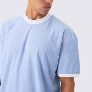 Conjunto de Camiseta y Pantalones Cortos de Algodón de Primera Calidad para Hombre, Cuello Redondo, Color Sólido, Ropa Casual de Verano, Transpirable - Product Image 3