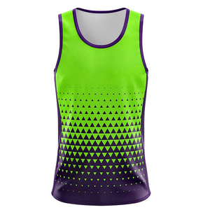 Sleeveless <b>Running</b> <b>Singlet</b> with short Custom Sublimated Men's Track and Field Uniform Set Athletic Sportswear - Product Image 3