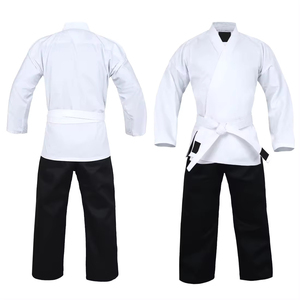 Combinaisons de karaté pour hommes personnalisées, nouveau design, vêtements d'arts martiaux en coton uni, uniformes de karaté personnalisés, envoyés par Dress Sports - Product Image 1